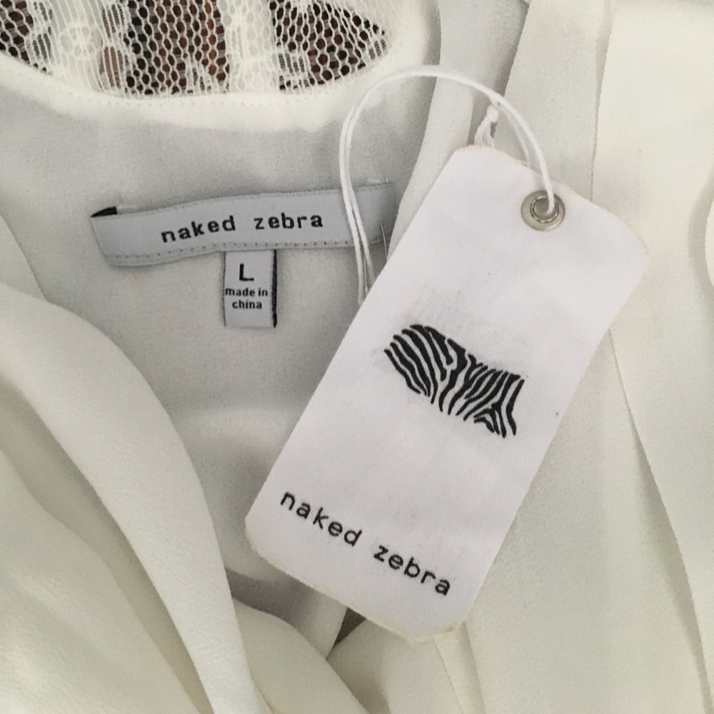 White Naked Zebra Dress - Picture 4 of 4